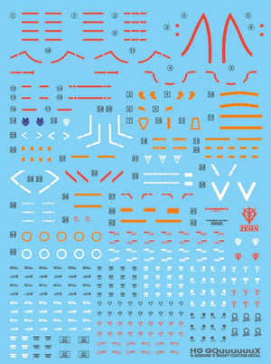 G-Rework Water Decal For HG GQuuuuuuX - A-Z Toy Hobby