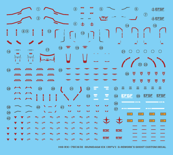 G-Rework Water Decal For HG Gundam EX