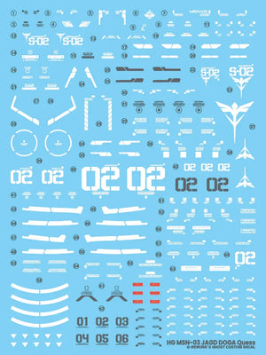 G-Rework Water Decal For HG Jagd Doga Gyunei Guss Custom - A-Z Toy Hobby