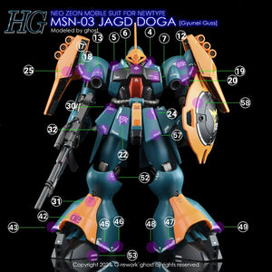 G-Rework Water Decal For HG Jagd Doga Gyunei Guss Custom - A-Z Toy Hobby