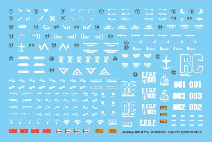 G-Rework Water Decal For HG Jesta - A-Z Toy Hobby