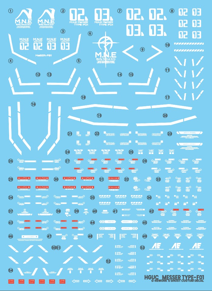 G-Rework Water Decal For HG Messer Type F-01