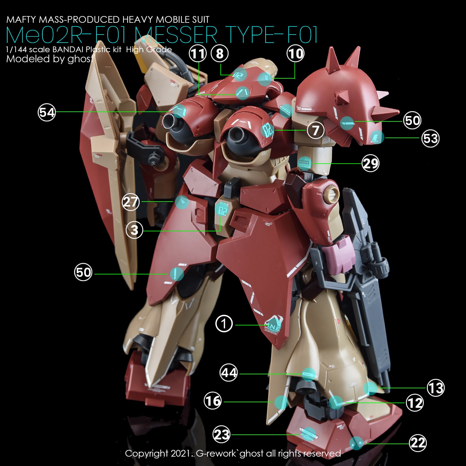 G-Rework Water Decal For HG Messer Type F-01 – A-Z Toy Hobby