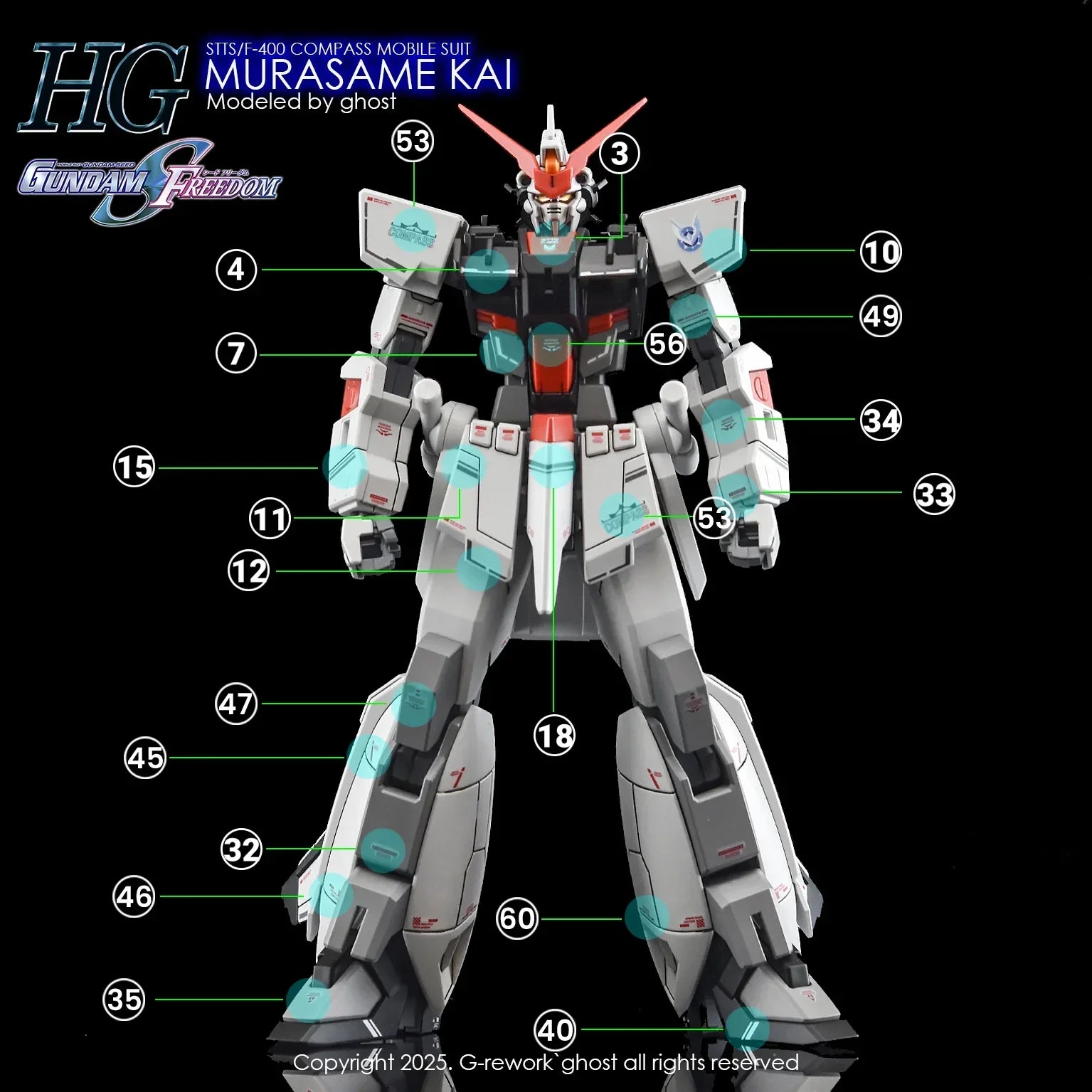 G-Rework Water Decal For HG Murasame Kai - A-Z Toy Hobby