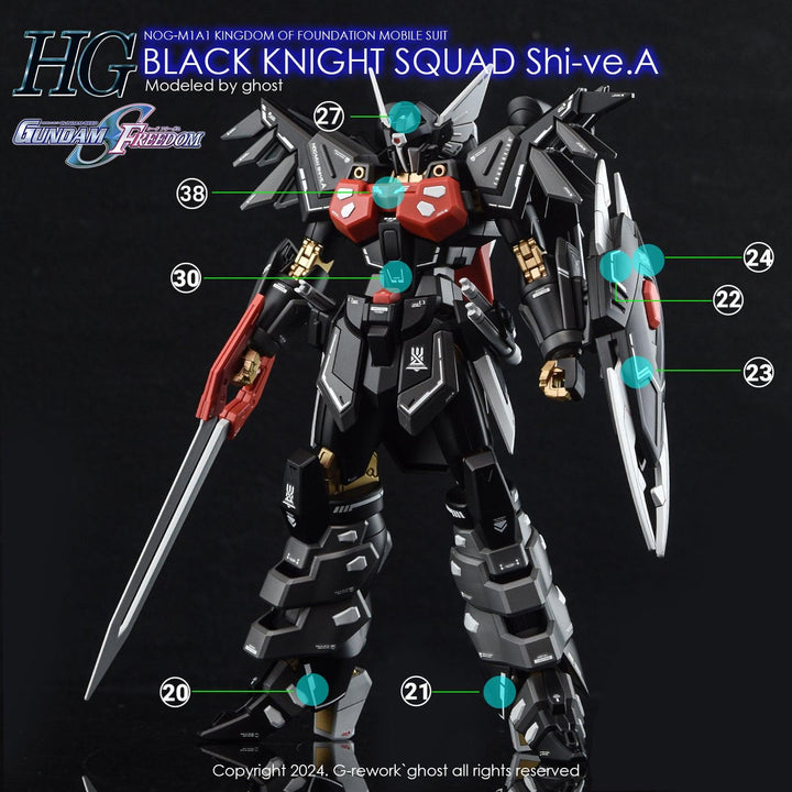 G-Rework Water Decal For HG Black Knight Squad Shi-ve.A - A-Z Toy Hobby