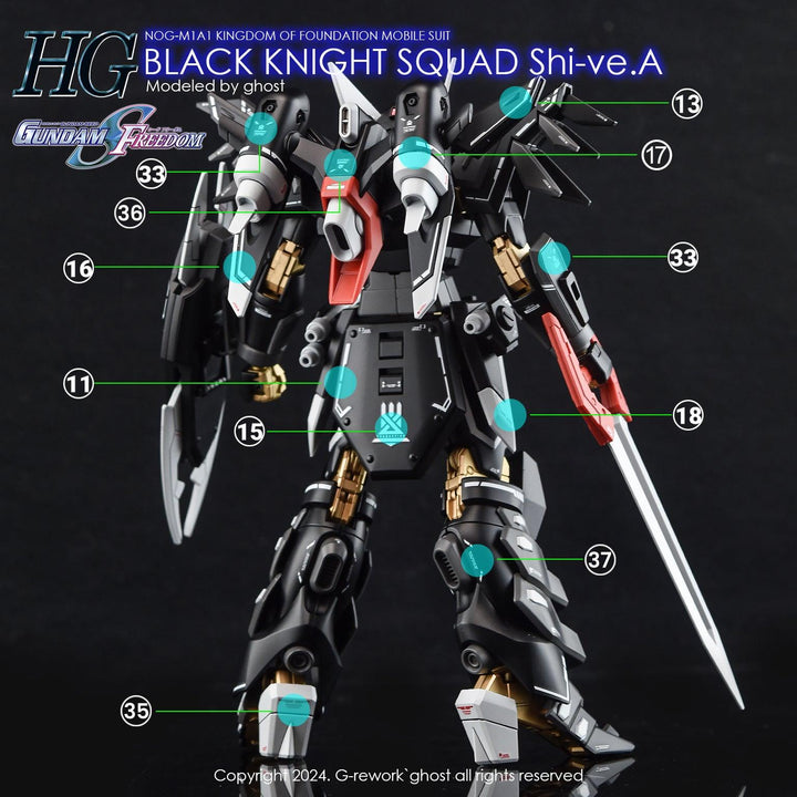 G-Rework Water Decal For HG Black Knight Squad Shi-ve.A - A-Z Toy Hobby