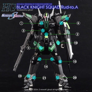 G-Rework Water Decal For HG Black Knight Squad Rud-ro.A - A-Z Toy Hobby