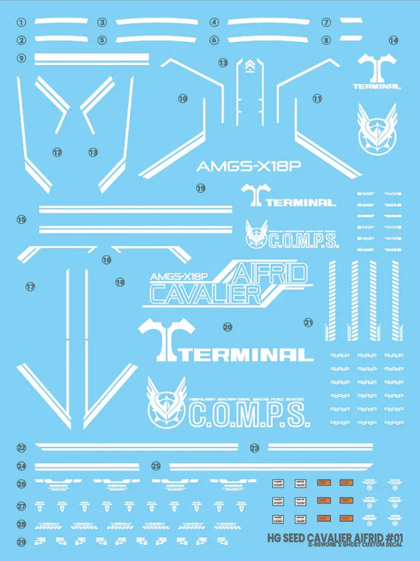 G-Rework Water Decal For HG Cavalier Aifrid