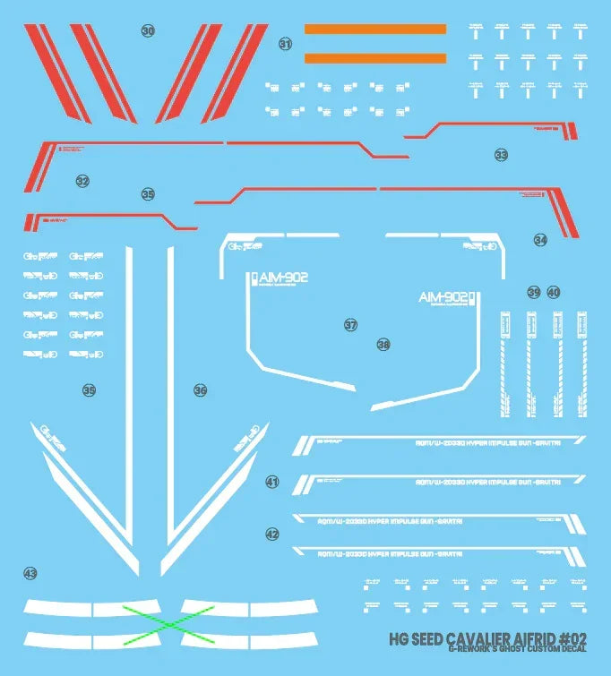 G-Rework Water Decal For HG Cavalier Aifrid - A-Z Toy Hobby