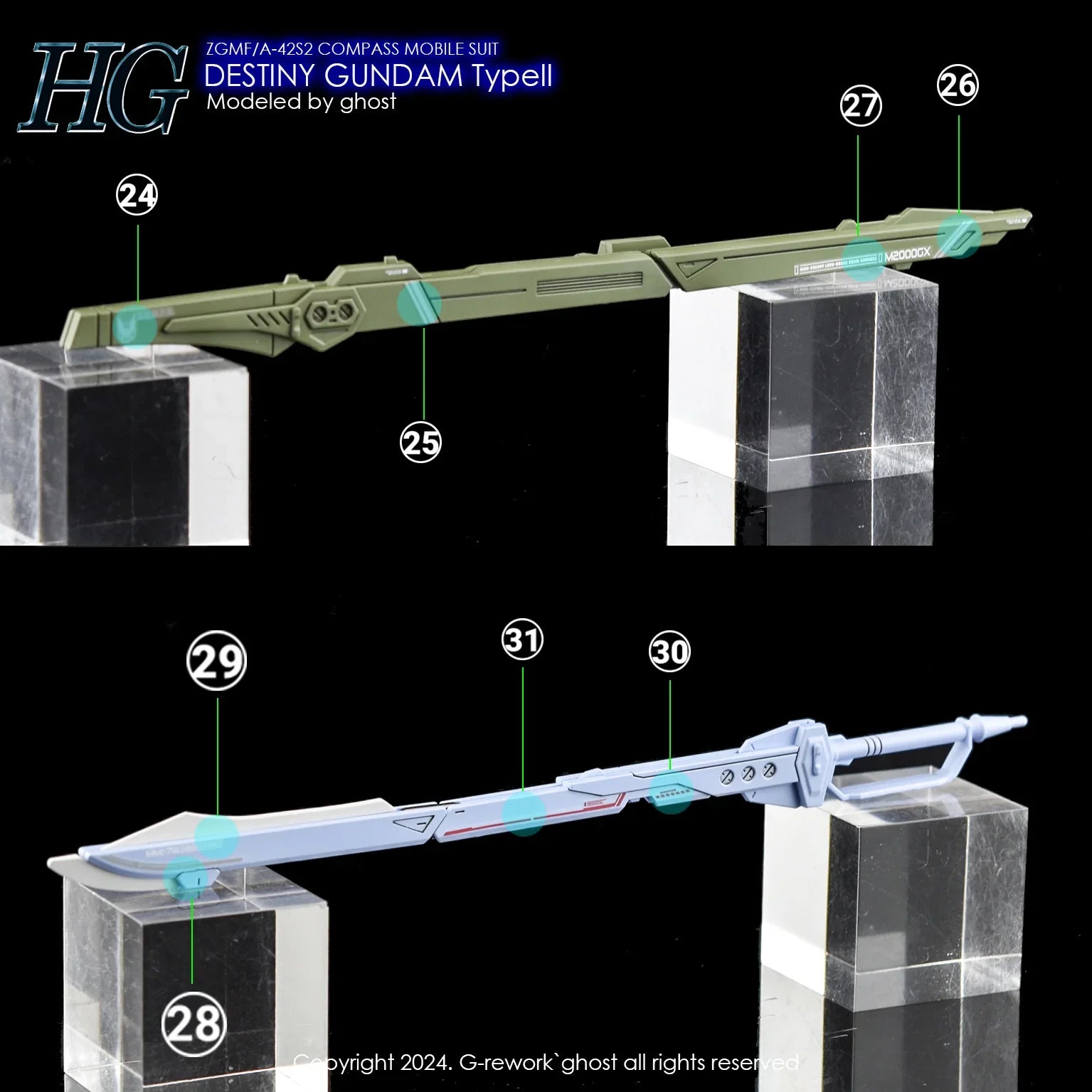 G-Rework Water Decal For HG Destiny Type II - A-Z Toy Hobby