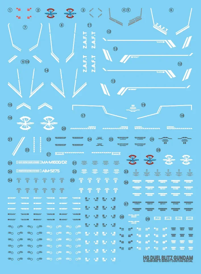 G-Rework Water Decal For HG Duel Blitz - A-Z Toy Hobby