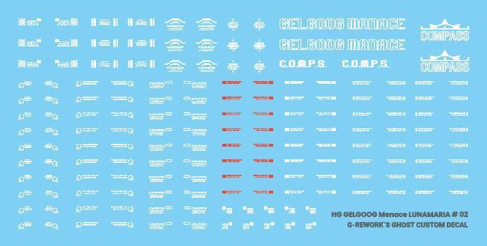 G-Rework Water Decal For HG Gelgoog Menace - A-Z Toy Hobby