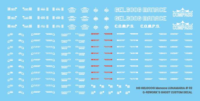 G-Rework Water Decal For HG Gelgoog Menace - A-Z Toy Hobby