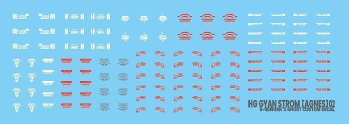 G-Rework Water Decal For HG Gyan Strom - A-Z Toy Hobby