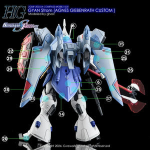 G-Rework Water Decal For HG Gyan Strom - A-Z Toy Hobby