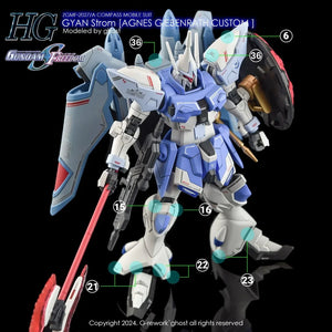 G-Rework Water Decal For HG Gyan Strom - A-Z Toy Hobby