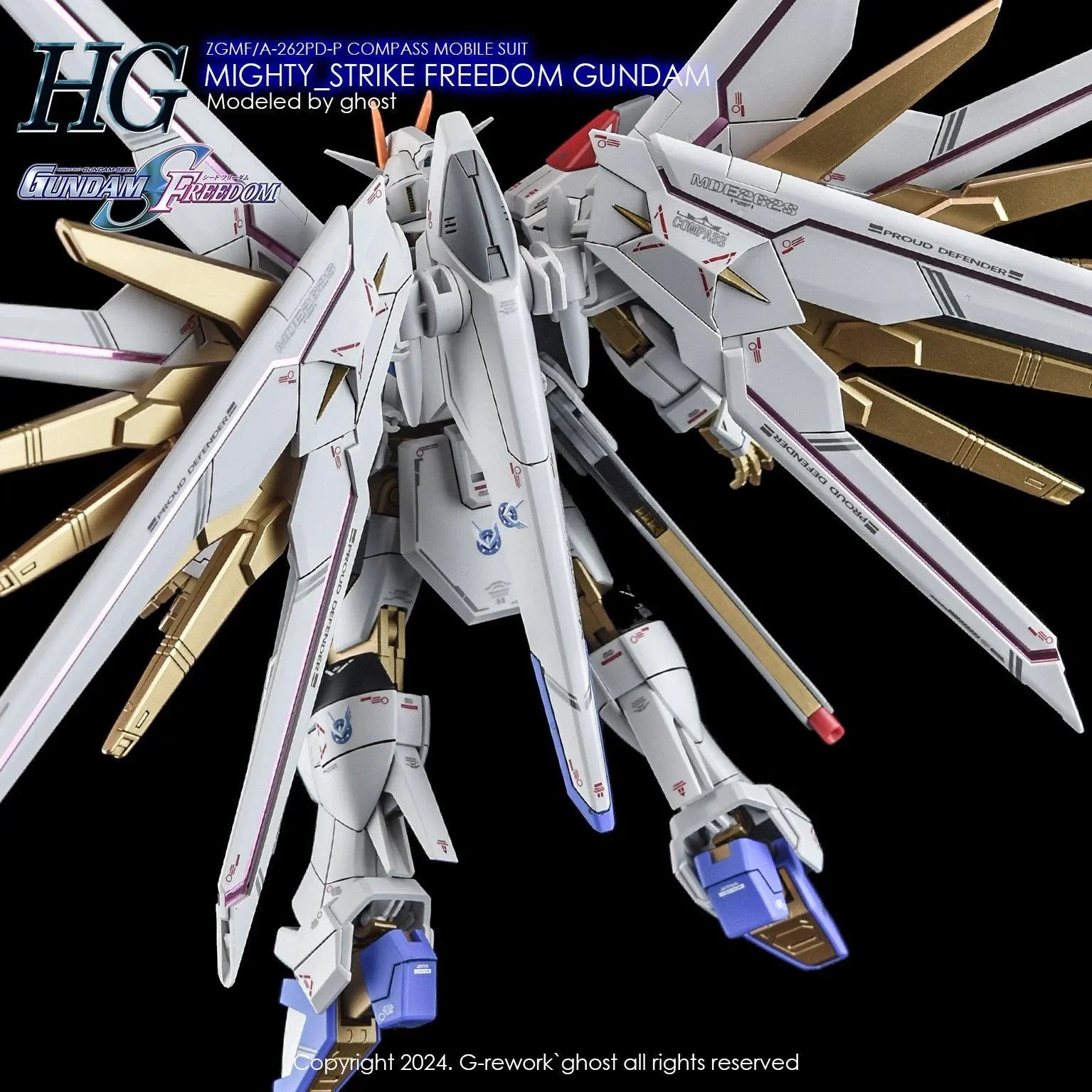 G-Rework Water Decal For HG Mighty Strike Freedom - A-Z Toy Hobby