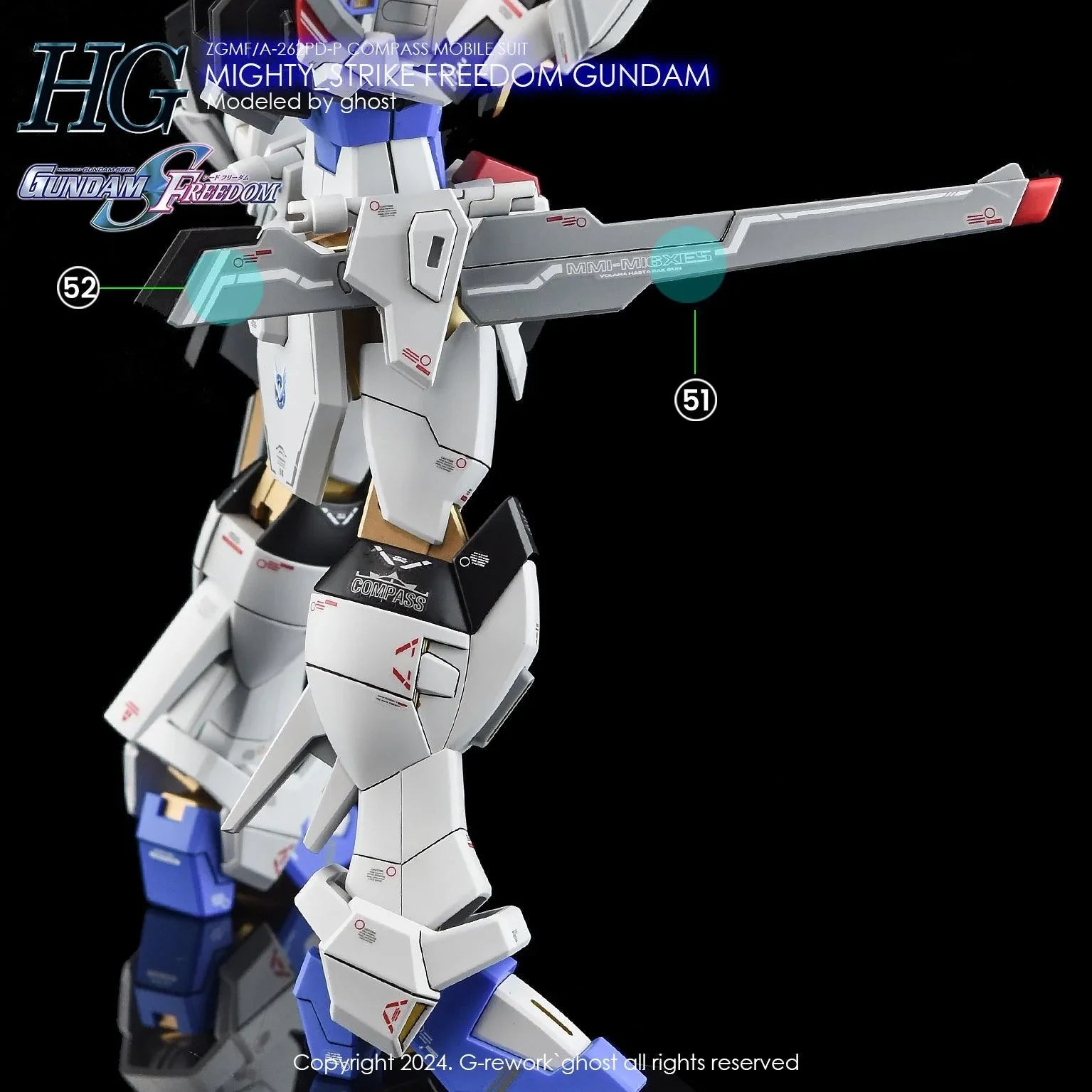 G-Rework Water Decal For HG Mighty Strike Freedom - A-Z Toy Hobby