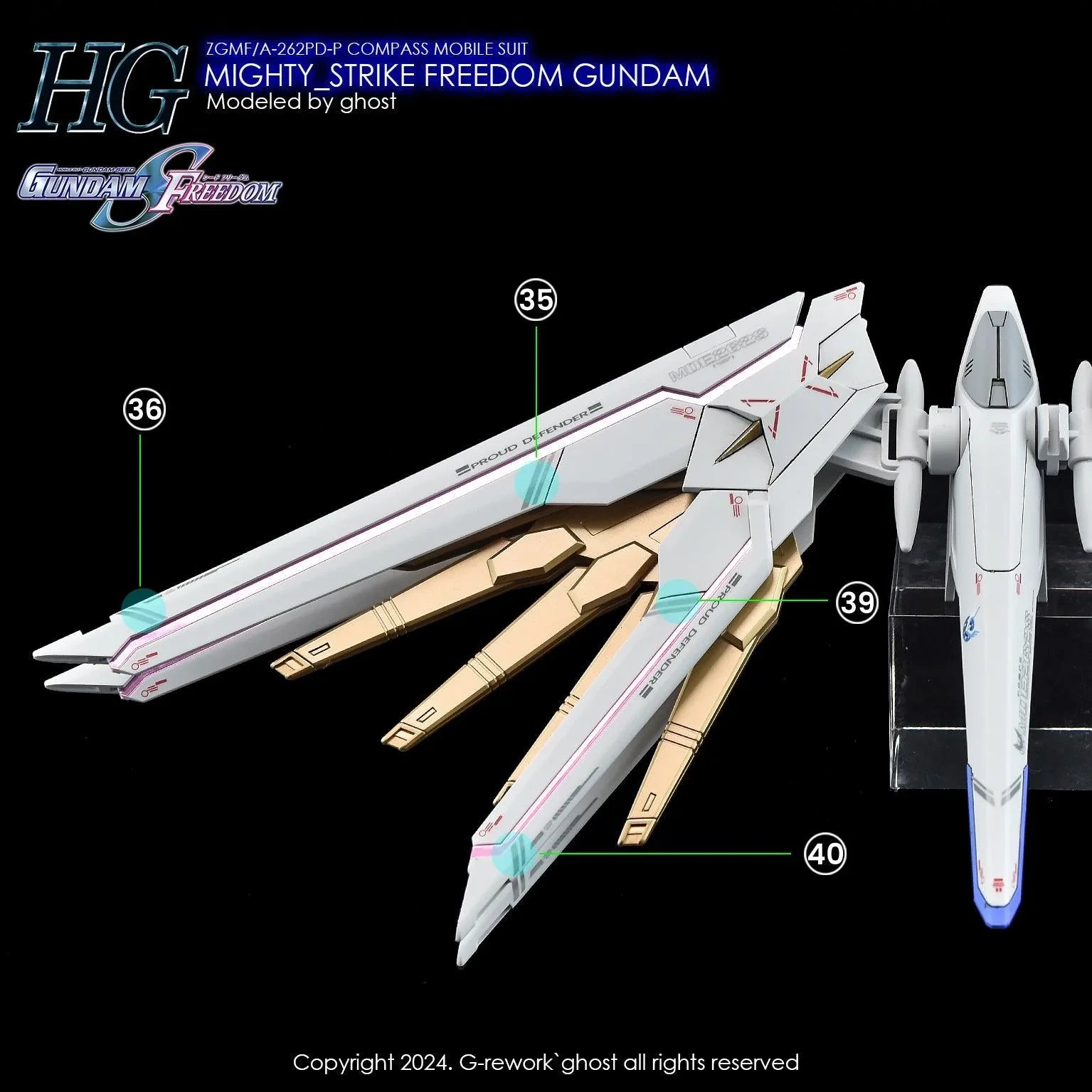 G-Rework Water Decal For HG Mighty Strike Freedom - A-Z Toy Hobby