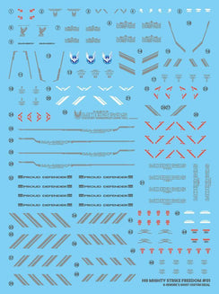 G-Rework Water Decal For HG Mighty Strike Freedom - A-Z Toy Hobby