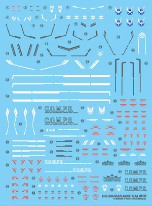 G-Rework Water Decal For HG Murasame Kai - A-Z Toy Hobby