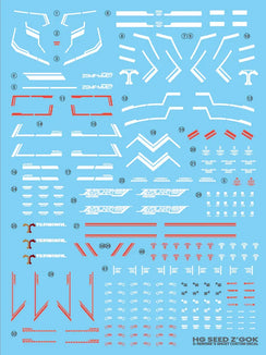 G-Rework Water Decal For HG Z'Gok Seed - A-Z Toy Hobby