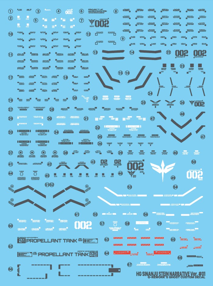 G-Rework Water Decal For HG Sinanju Stein [ Narrative Ver.]
