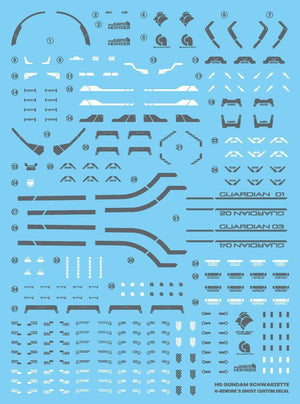G-Rework Water Decal For HG Schwarzette - A-Z Toy Hobby