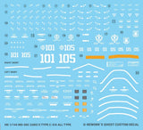 G-Rework Water Decal For HG GTO Zaku II Type C-6/R6 - A-Z Toy Hobby