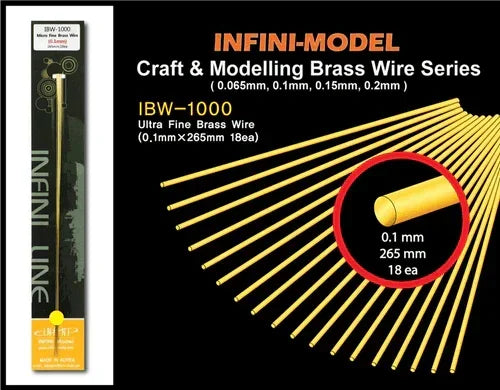 Infini Model Micro Fine Brass Wire 0.1mm IBW-1000 - A-Z Toy Hobby