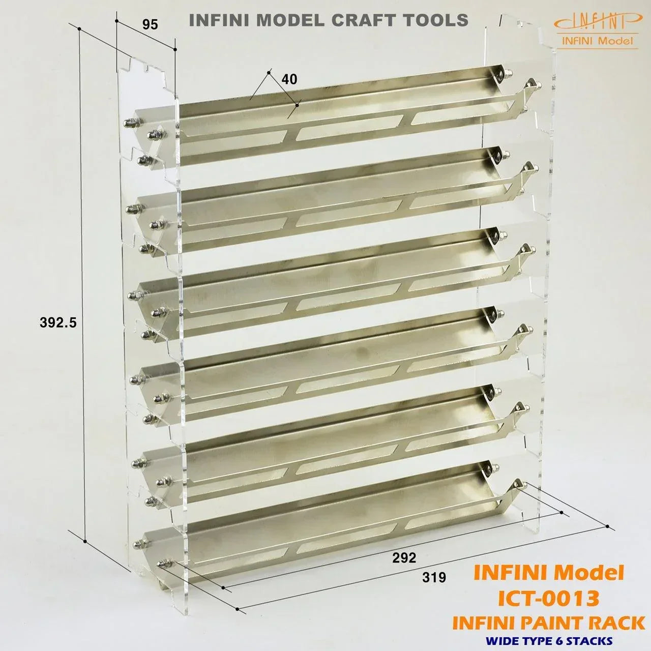 Infini Model Paint Rack Wide 6 Stacks ICT-0013 - A-Z Toy Hobby