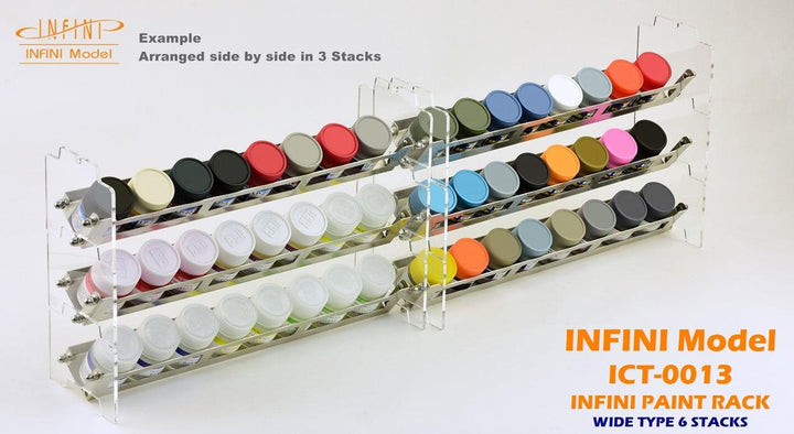 Infini Model Paint Rack Wide 6 Stacks ICT-0013 - A-Z Toy Hobby