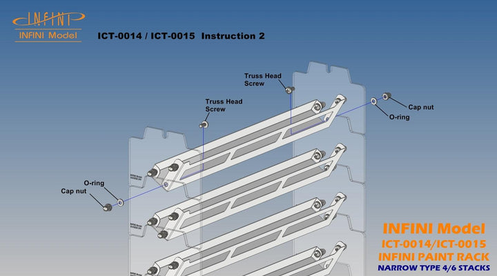 Infini Model Paint Rack Narrow 6 Stacks ICT-0015 - A-Z Toy Hobby