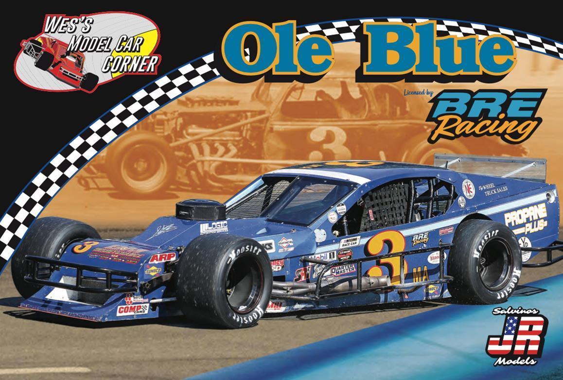 Salvinos JR Wes's 10003 Ole Blue BRE Racing Modified Race Car 1/25 Model Kit - A-Z Toy Hobby