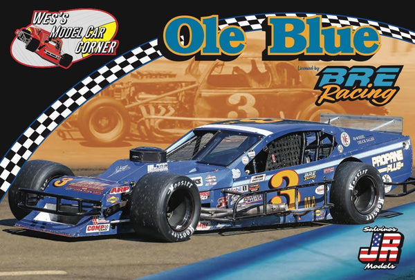 Salvinos JR Wes's 10003 Ole Blue BRE Racing Modified Race Car 1/25 Model Kit - A-Z Toy Hobby