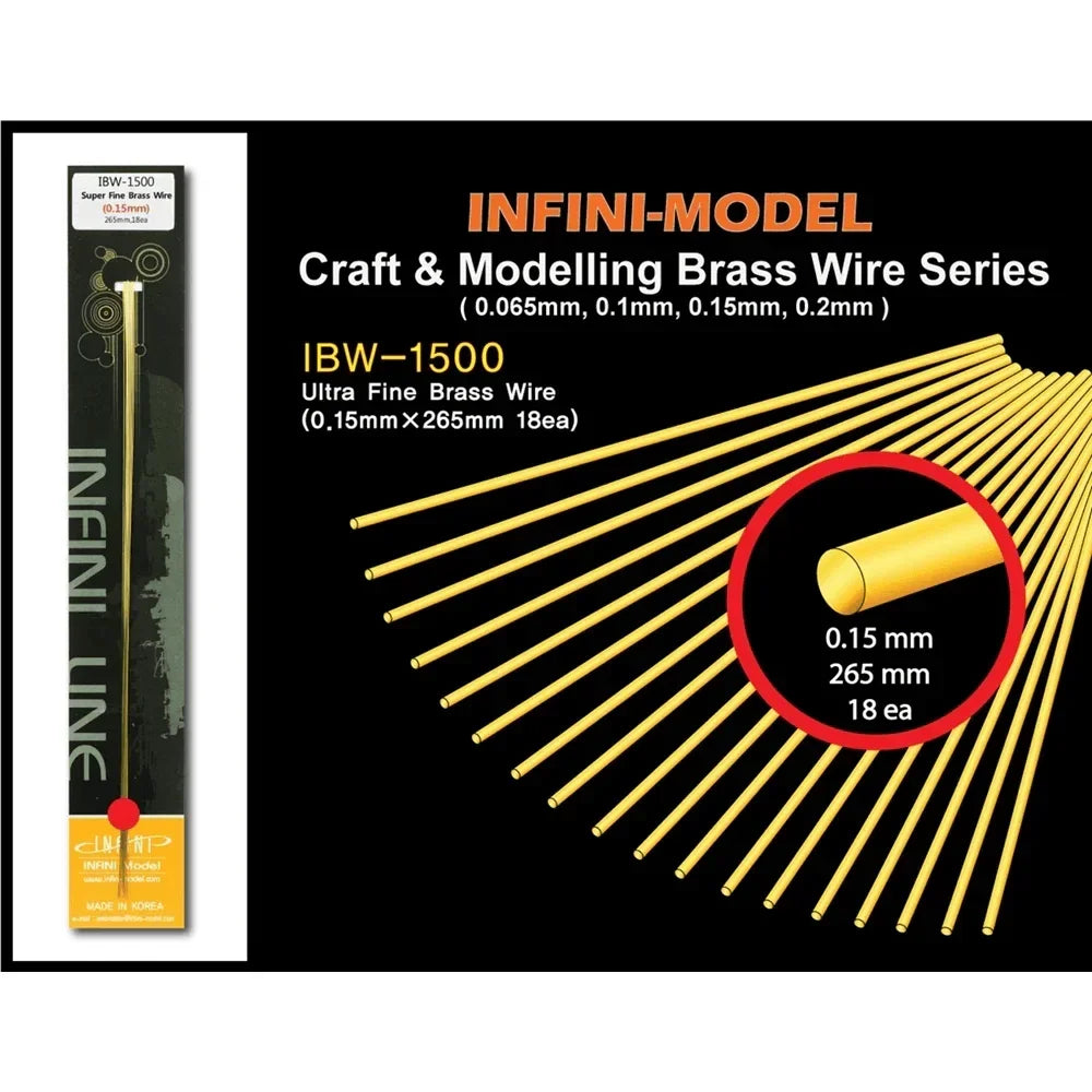 Infini Model Super Fine Brass Wire 0.15mm IBW-1500 - A-Z Toy Hobby