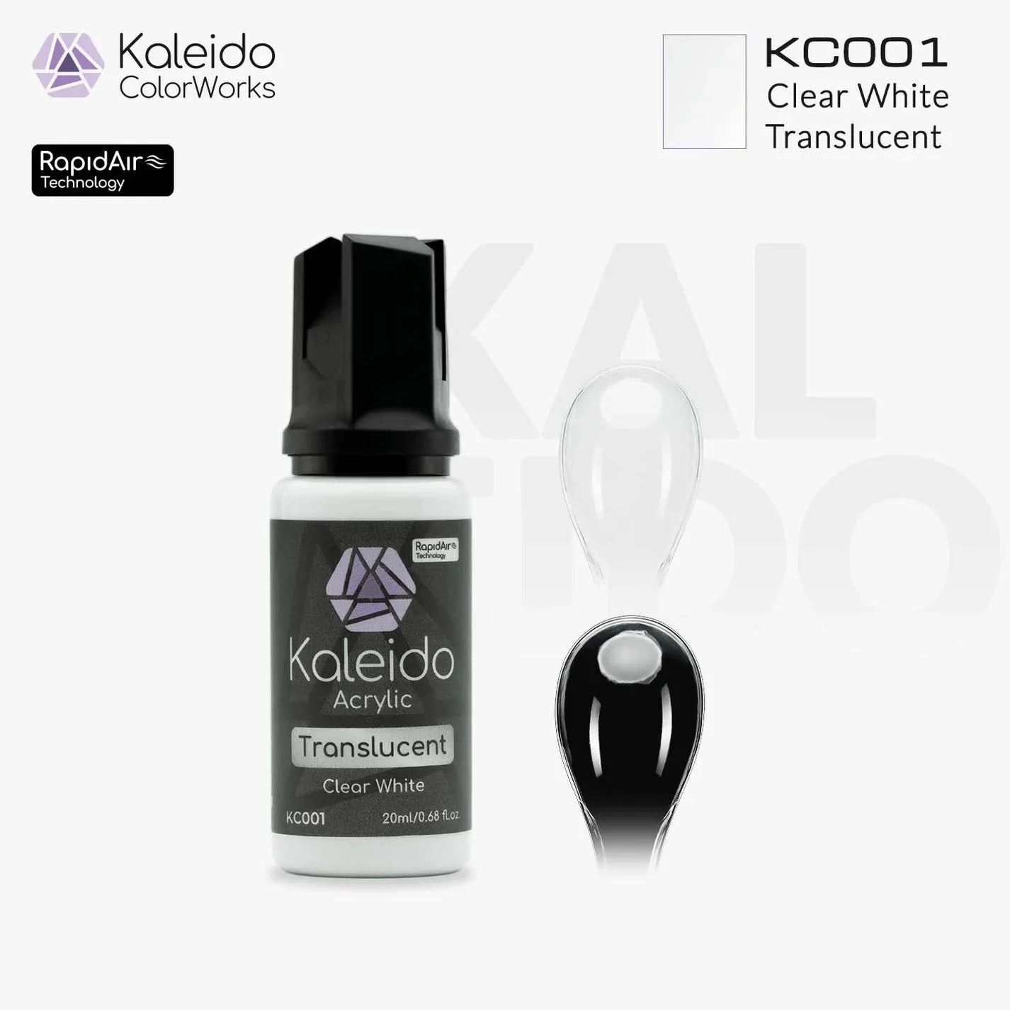 Kaleido KC001 Translucent White Acrylic Paint 20ml
