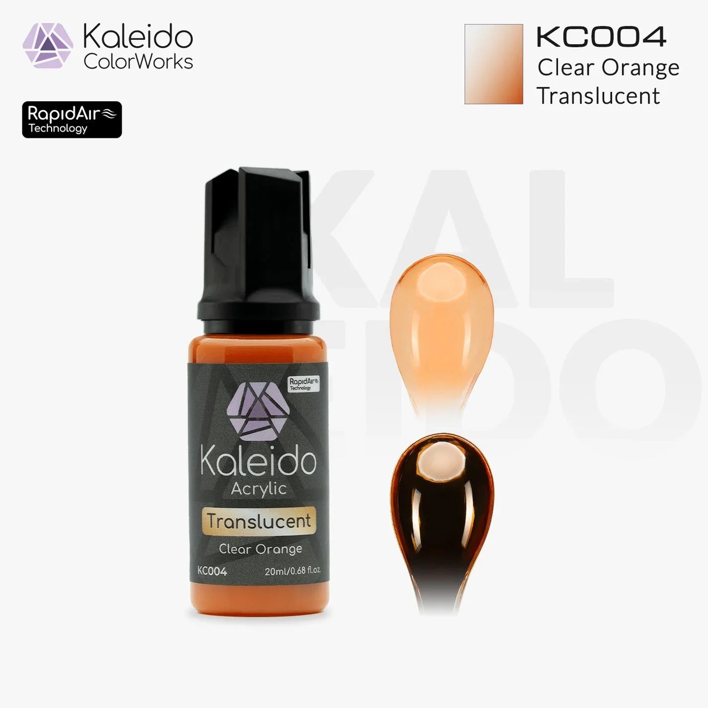 Kaleido KC004 Translucent Orange Acrylic Paint 20ml