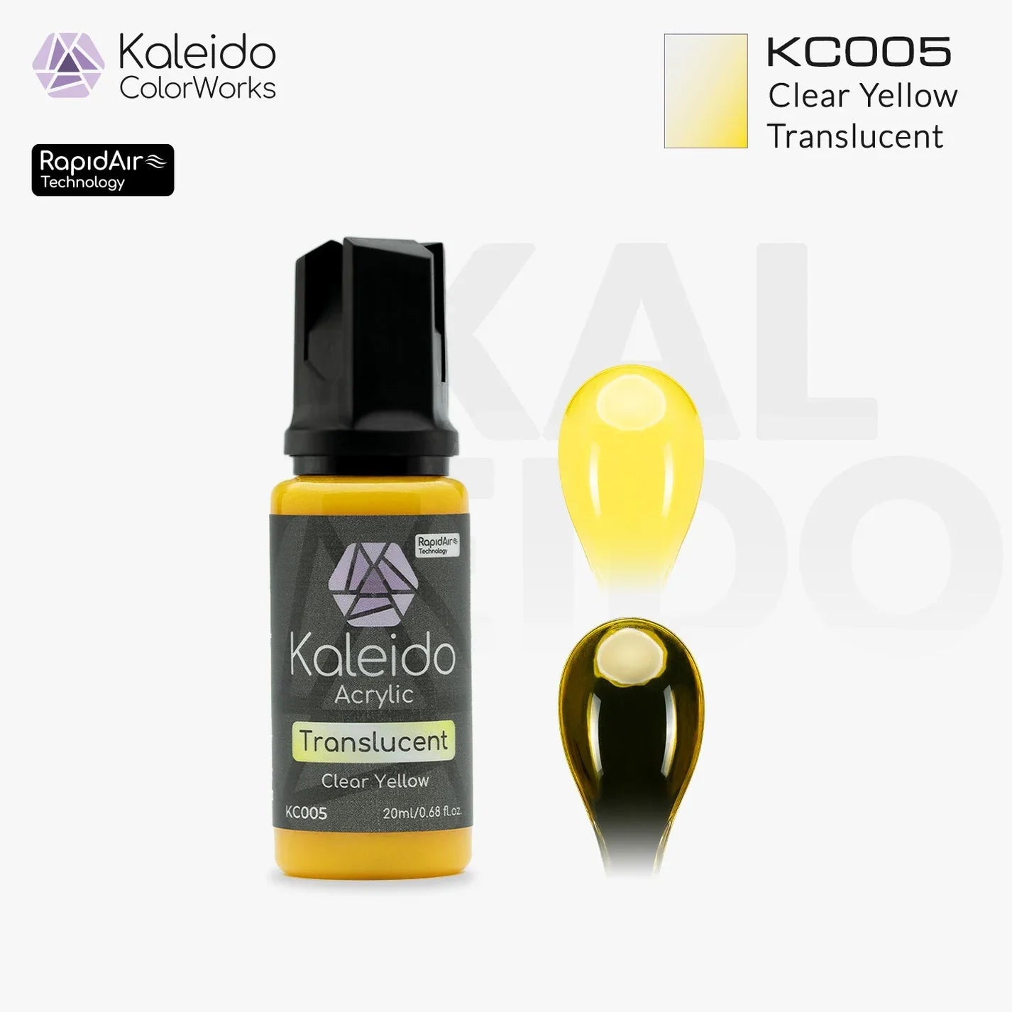 Kaleido KC005 Translucent Yellow Acrylic Paint 20ml