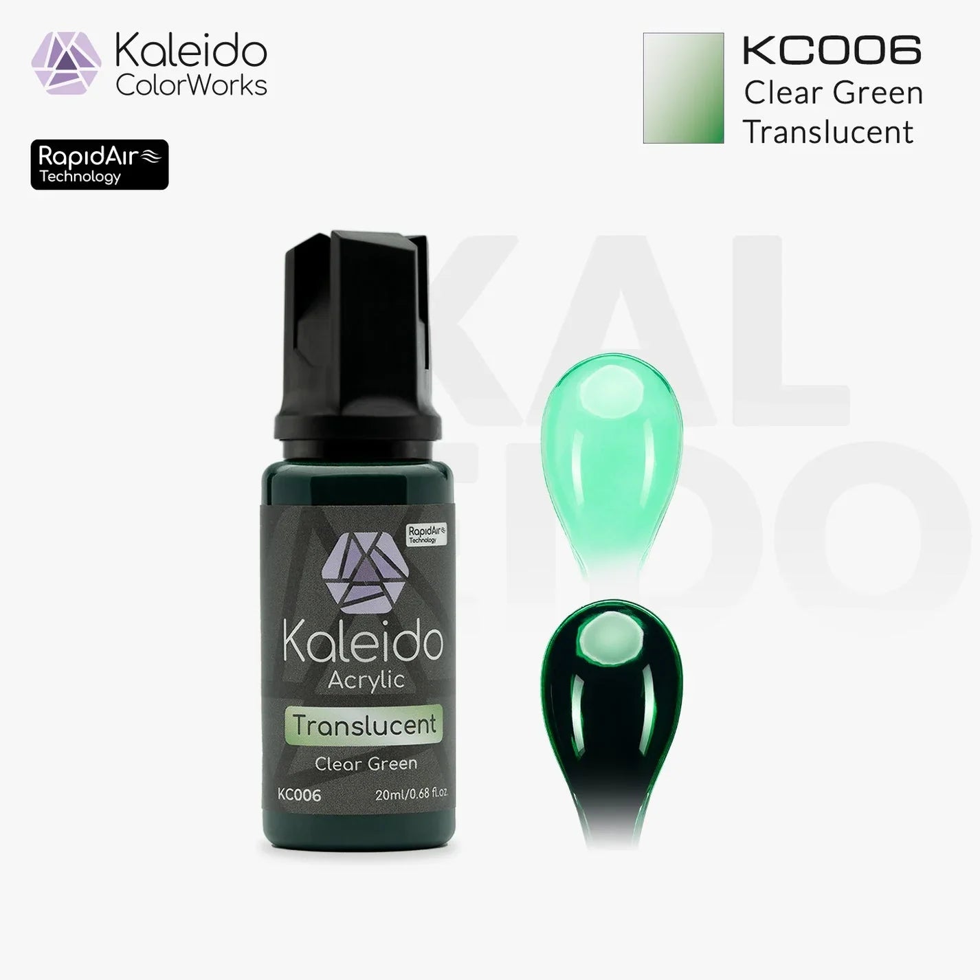 Kaleido KC006 Translucent Green Acrylic Paint 20ml
