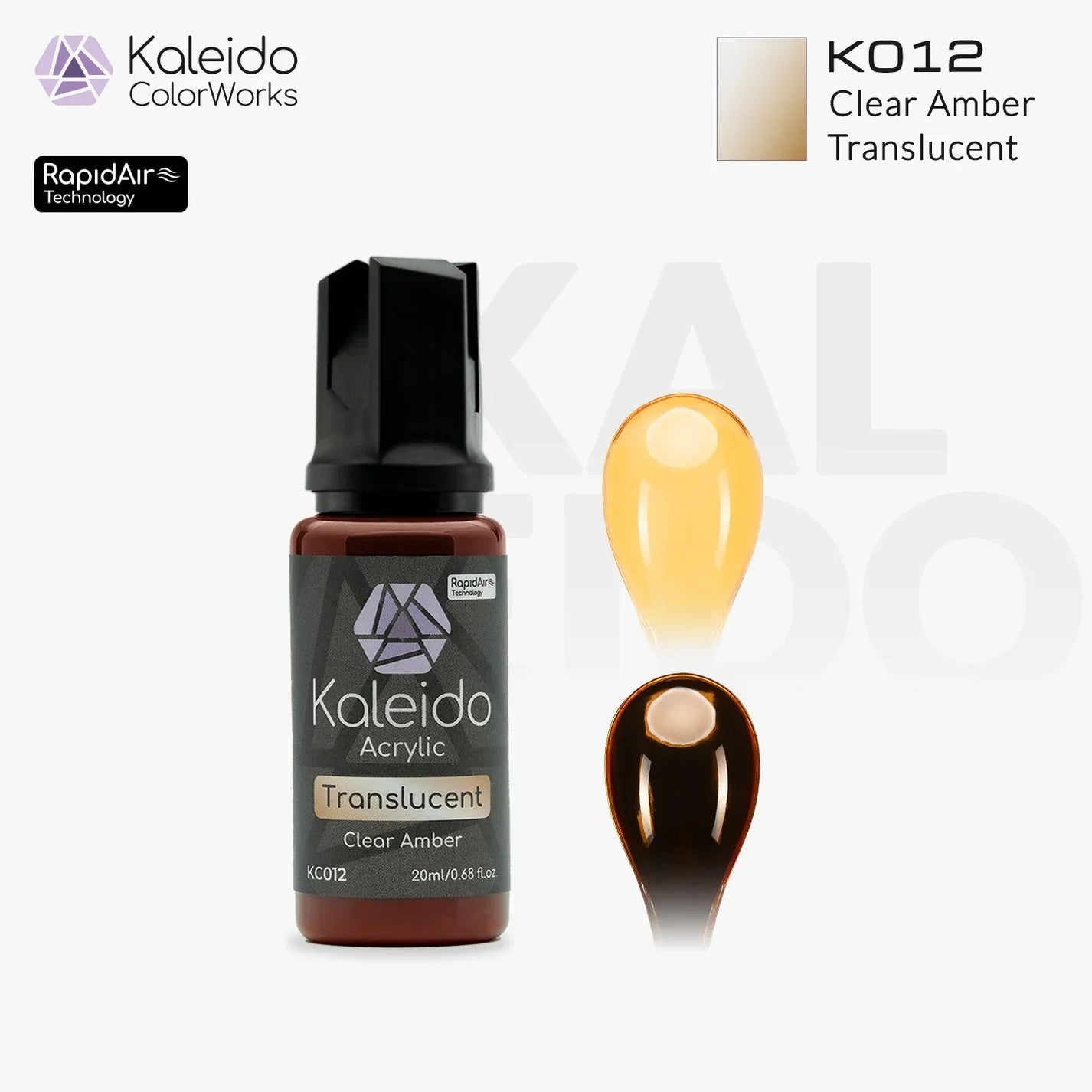 Kaleido KC012 Translucent Amber Acrylic Paint 20ml