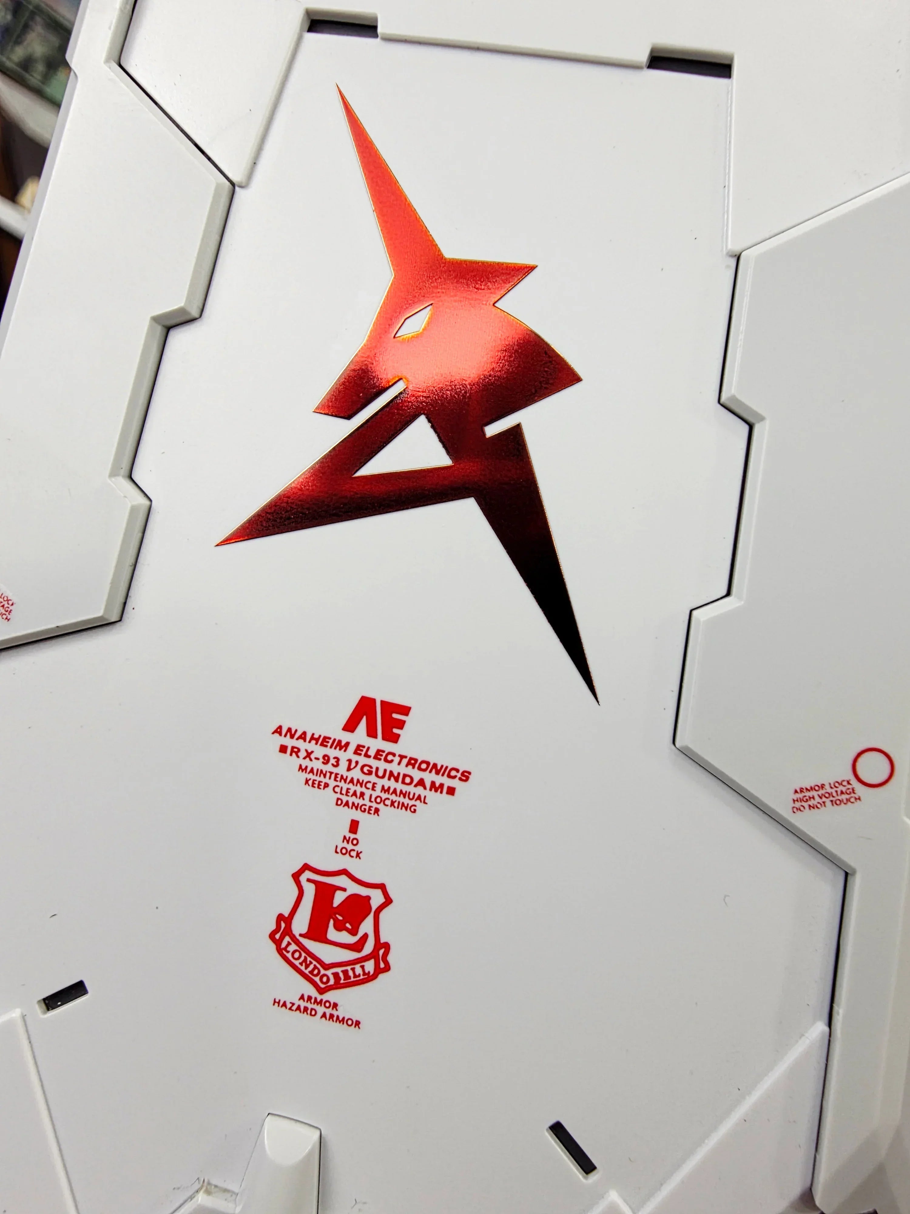 Delpi Red Metal Sticker For PG Unleashed RX-93 Nu Symbol