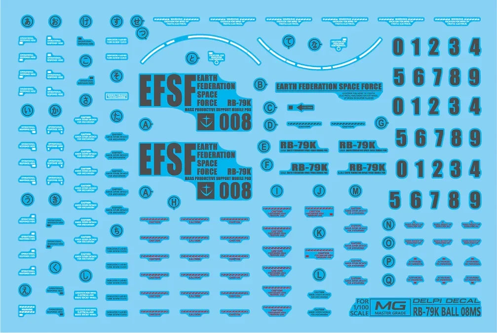 Delpi Water Decal For MG 08MS Ball