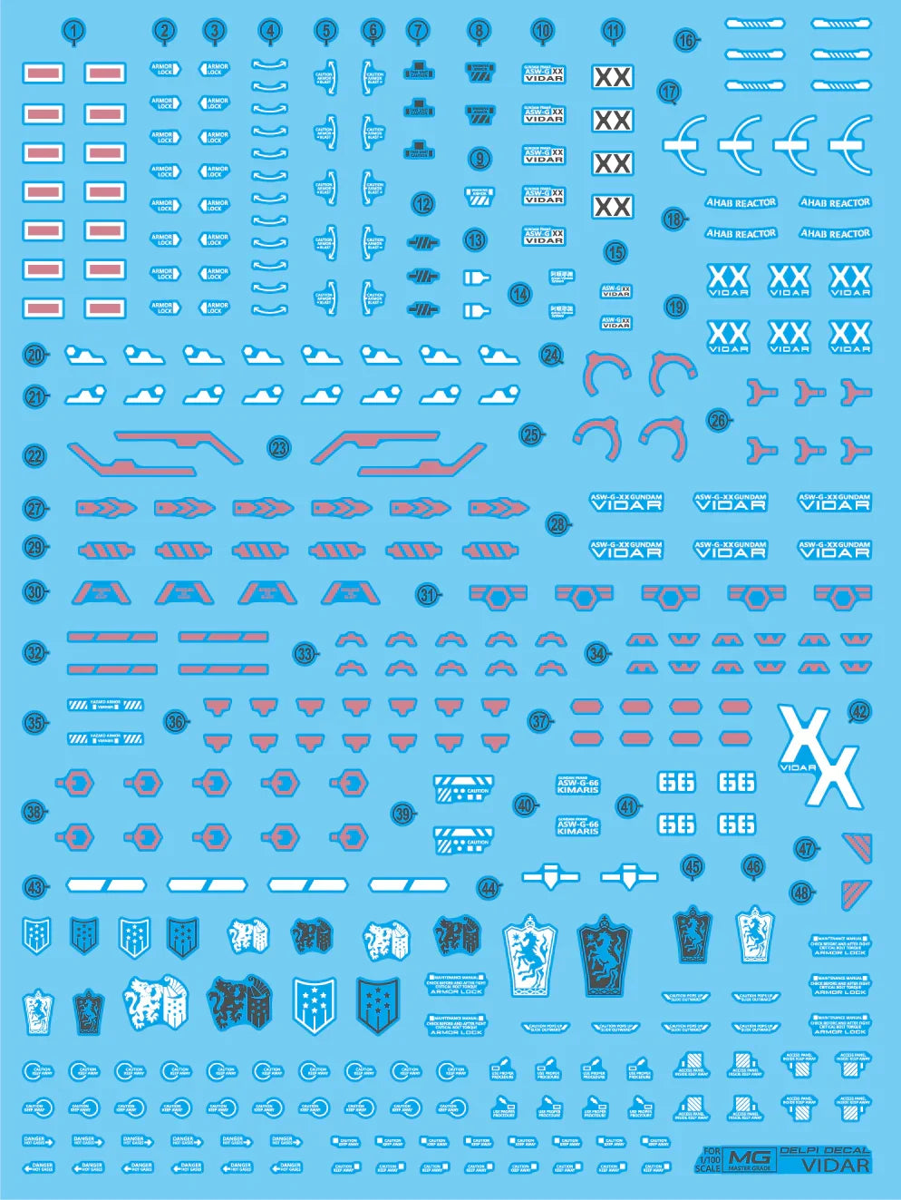 Delpi Water Decal For MG Vidar - A-Z Toy Hobby
