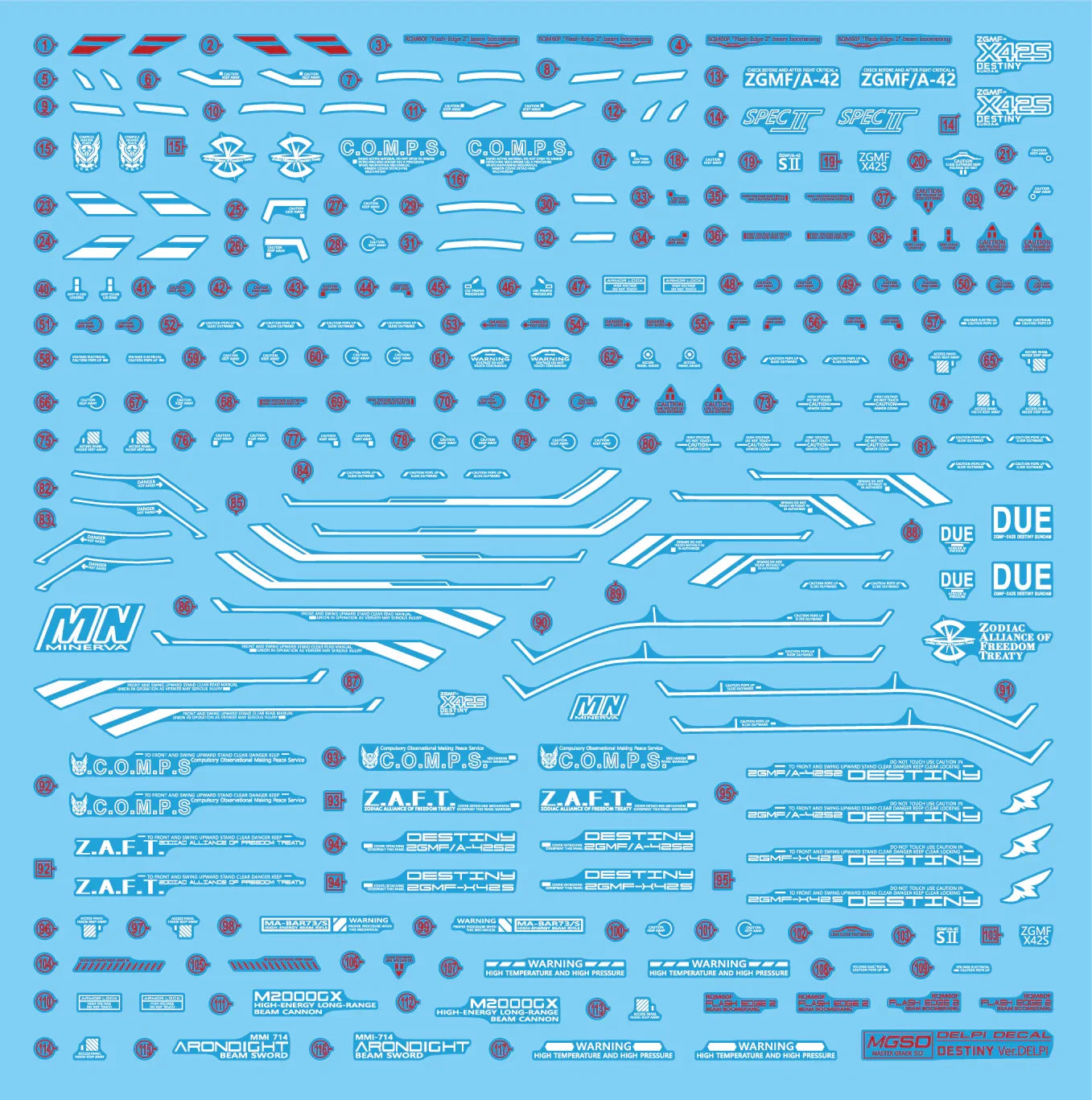 Delpi Water Decal Ver. Delpi For MGSD Destiny