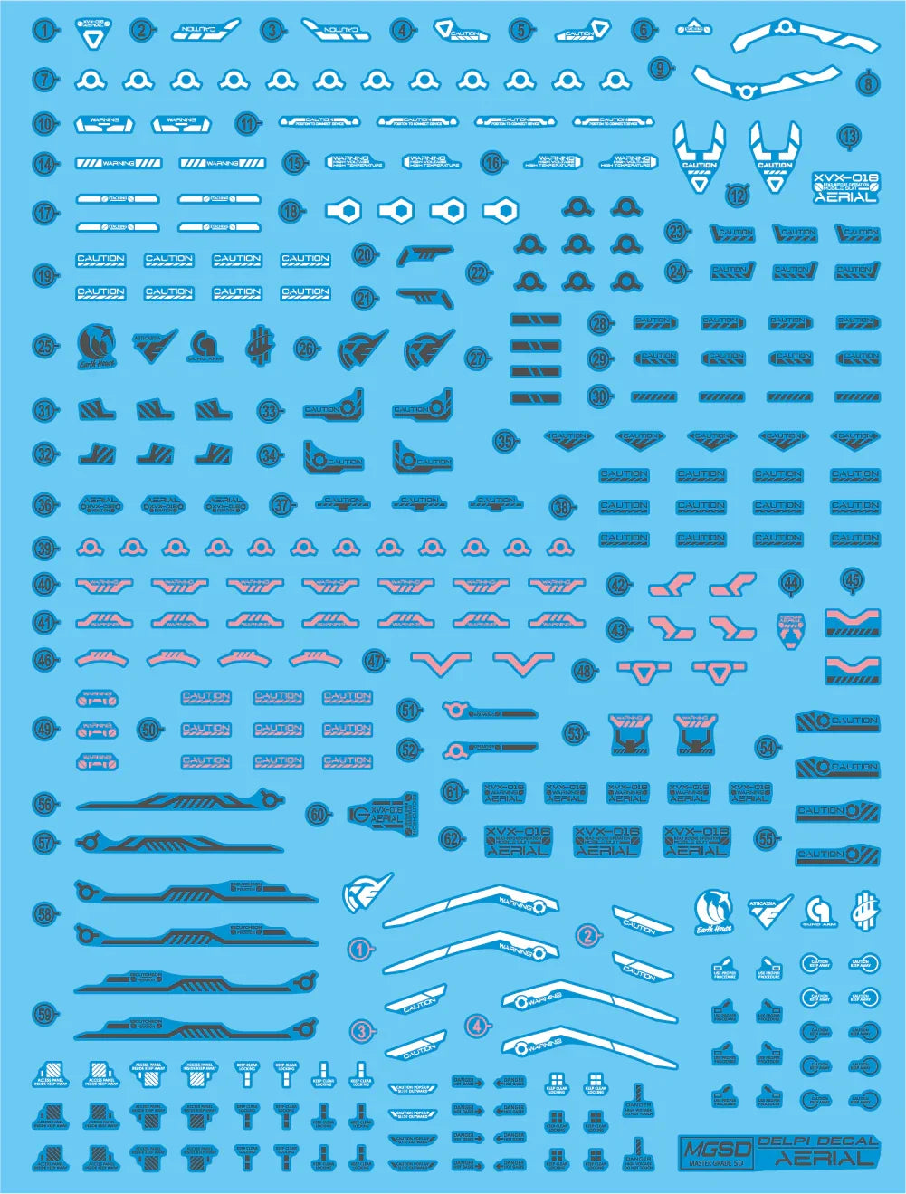 Delpi Water Decal For MGSD Aerial - A-Z Toy Hobby