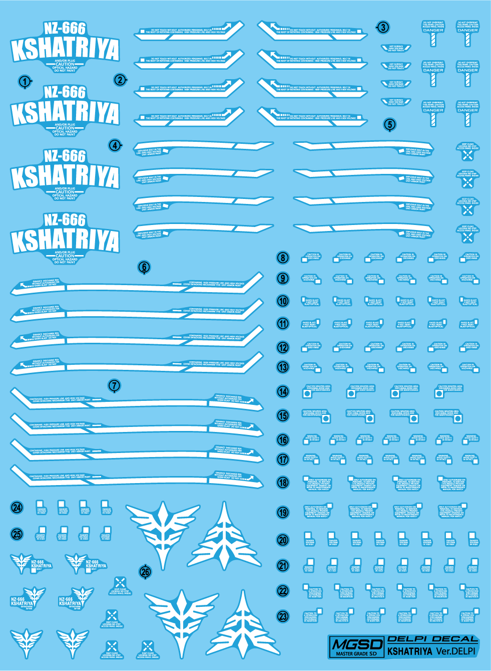 Delpi Water Decal For MGSD Kshatriya Delpi Ver.