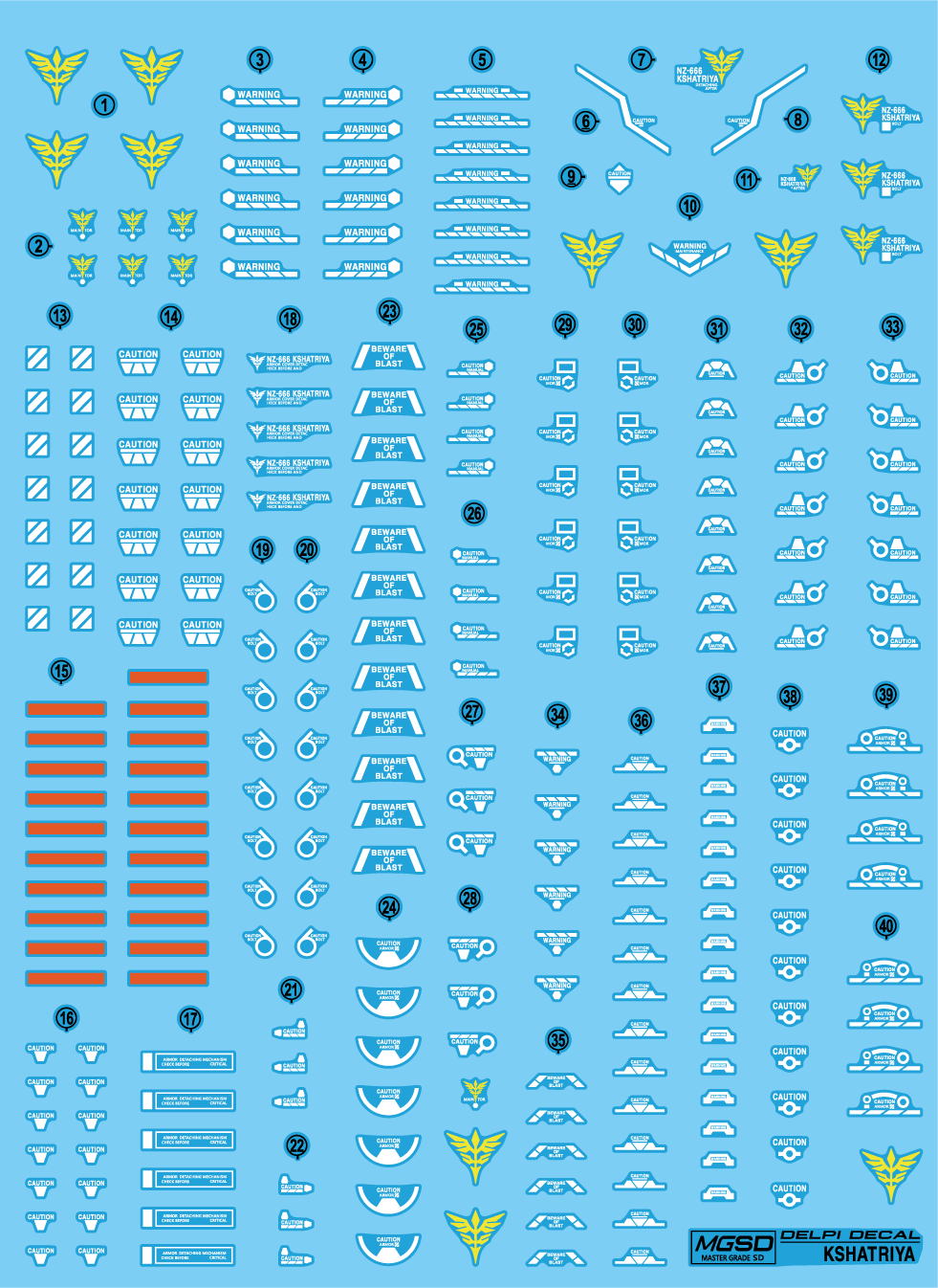 Delpi Water Decal For MGSD Kshatriya