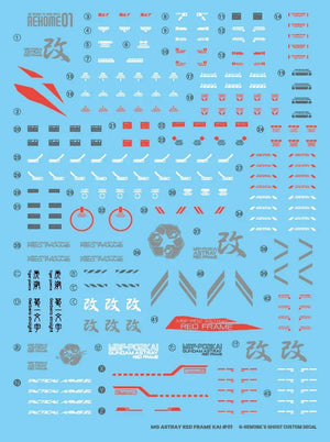 G-Rework Water Decal For MG Astray Red Frame Kai - A-Z Toy Hobby