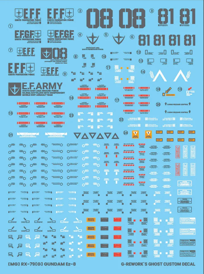 G-Rework Water Decal For MG EZ-8 - A-Z Toy Hobby